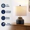 Jonathan Y Malone 20" Modern Transitional Ribbed Tapered Ginger Jar Resin/Metal LED Table Lamp, Black JYL5517A - alternate 3