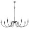 Z-Lite Claudelle 8-Light Chandelier, 65 in W, Matte Black 4014-65MB - alternate 2