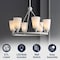 Jonathan Y Denis 27.5" 6-Light Modern Minimalist Iron/Glass LED Chandelier, White JYL5800A - alternate 3