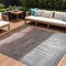 Homeroots 9' X 12' Rust And Ivory Abstract Washable Indoor Outdoor Area Rug 632057 - alternate 1