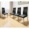 Homeroots Set of Four Black and Gold Upholstered Faux Leather Dining Side Chairs, 4PK 553992 - alternate 4
