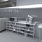 Amgood 18in D x 96in L Stainless Steel Table, Three Undershelves AMG WT-1896-3SH-Z - alternate 4