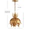 Jonathan Y Anne 12" Adjustable Metal LED Pendant, Gold JYL9509A - alternate 4