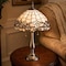 Lavish Home Tiffany Table Lamp with Stained Glass Shade, Silver, 14 inx23 in 72-TIFF-11 - alternate 2