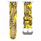 Elegani Alligator-Embossed Leather Band Compatible with Apple Watch 40mm, Yellow, Rose Gold Buckle LAT5-YLW-RGD-40 - alternate 1