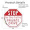 Signmission Stop No Thru Traffic Private Drive, 18 Inch X 18 Inch, Vinyl Decal OC-D-18-223 - alternate 3