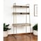Homeroots 42" Brown and Gold Solid Wood and Metal Sled Ladder Desk 605619 - alternate 3