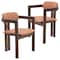 Leisuremod Velo Series Modern Dining Chair in Black Walnut Wood with Dark Brown Seat, 2PK VCBW-51DBR-2 - alternate 1