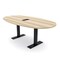 Skutchi Designs 7ft Conference Table With Power Unit | 6 Person Modular Boval Meeting Table | Harmony Series HAR-BOVL-48X84-T.BK-K525-EBLK - alternate 1