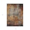Homeroots 5' X 8' Copper Terra Cotta And Black Abstract Washable Indoor Outdoor Area Rug 606099 - alternate 2