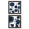 Homeroots Set Of Two Sunflower Blues 1 Black Framed Print Wall Art, 2PK 408063 - alternate 1