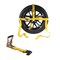 Mytee Products 2inx120in Yellow Side Mount Wheel Tie Down Strap w/ Flat Hook & Dual Ratchet - 3,333 lbs WLL Wheel RST-210SM-DS - alternate 3
