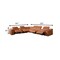 Homeroots Camel Italian Leather Power Reclining U Shaped Eight Piece Corner Sectional With Console 366355 - alternate 1