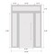 Vdomdoors Front Exterior Prehung Metal-Plastic Door, Manux 8415 White Silk, 2 Side and Top Sidelite Transom,  MANUX8415EXD-WS-W14+32+14xH80+14-LH - alternate 2