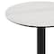 Flash Furniture 24" Round Tabletop, Seamless Surface Technology, White Faux Marble, 22x22 Black Table Height X-Base ST-RD24-WHMAR-T2222-GG - alternate 2