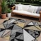 Homeroots 8' X 10' Black Beige And Gray Geometric Washable Indoor Outdoor Area Rug 600351 - alternate 1