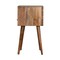 Homeroots 22" Brown Solid Wood One Drawer Nightstand 651885 - alternate 2