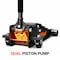 Av Steel Low Profile Floor Jack 2 Ton (4,000 lbs), Dual Piston Pump, Lift Range 3-3/8 in to 16-7/8 in AV-202F - alternate 2