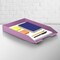 Acrimet Stackable Letter Tray Front Load Letter Size Document Organizer Plastic Solid Purple 1 Unit 211.LO - alternate 2