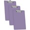 Acrimet 3 Pack Clipboard Letter Size Low Profile Clip & Side Rulers, Durable Plastic, Solid Purple, 3PK 134.LO - alternate 1