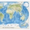 National Geographic World Physical Map, Enlarged and Laminated, 69.25'' x 46.25'' RE00620133 - alternate 2