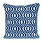 Homeroots 20" X 20" Blue Geometric Cotton Zippered Pillow 529290 - alternate 2