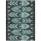 Homeroots 8' X 10' Teal Blue Aqua And Charcoal Southwestern Washable Indoor Outdoor Area Rug 587833 - alternate 3
