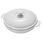 Staub Ceramic 8-inch Round Covered Brie Bakerand, White 1014513 - alternate 1