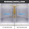 Anzzi Madam Series 76 in. x 50-54 in. Frameless Sliding Shower Door in Brushed Gold, 3/8 in Clear Glass SD-AZ13-03BG - alternate 2