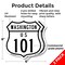 Signmission Washington Route Marker Shield Sign Us 1, 6 inch X 6 inch, Plastic Sign, 2PK SHI-P-2PACK-6-475 - alternate 2