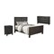 Homeroots Three Piece Black Solid Wood Bedroom Set 569573 - alternate 4