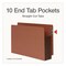 Pendaflex End Tab File Pocket, Dark Brown Gusset, 3.5" Expansion, Legal Size, Brown/Dark Brown, 10PK 1007049 - alternate 2