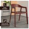 Leisuremod Rivo Collection Elegant Dining Chair in Dark Brown Wood, 2PK RC20WBR2 - alternate 3