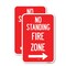 Signmission No Standing Fire Zone with Right Arrow, 12'' X 18'' 2 Signs, Heavy Gauge Aluminum, 2PK A-1218-2PACK-23585 - alternate 1