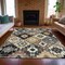 Homeroots 3' X 5' Black Wheat And Gray Southwestern Washable Indoor Outdoor Area Rug 632251 - alternate 1
