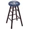 Holland Bar Stool Co Oak Counter Stool, Dark Cherry Finish, US Naval Academy NAVY Seat RC24OSDC - alternate 1