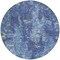 Homeroots 8' Navy Blue And Denim Blue Round Abstract Washable Indoor Outdoor Area Rug 610410 - alternate 2