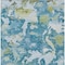 Homeroots 9' X 12' Denim Blue And Olive Green Abstract Washable Indoor Outdoor Area Rug 609598 - alternate 2