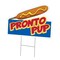 Signmission Pronto Pup Die Cut Yard Sign & Stake outdoor plastic coroplast window, C-DC-1824-Pronto Pup19 C-DC-1824-Pronto Pup19 - alternate 1