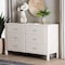 Baxton Studio Laria Modern White Teddy-Bear Fabric 6-Drawer Dresser 253-13998-ZORO - alternate 2