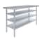 Amgood 24in D x 60in L Stainless Steel Table, Three Undershelves AMG WT-2460-3SH-Z - alternate 1