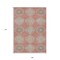 Homeroots 9' X 12' Salmon And Beige Floral Washable Indoor Outdoor Area Rug 610779 - alternate 2