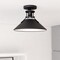 Vaxcel Canton 11.5-in W Black Farmhouse Semi Flush Mount Ceiling Light C0270 - alternate 4