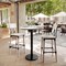 Flash Furniture 31.25" RND Tabletop, Seamless Surface Technology, White Faux Marble, 18" Round Black Bar Height Base ST-RD31-WHMAR-TR18B-GG - alternate 2