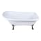 Kingston Brass 67-Inch Acrylic Classic Flat-Rim Single Slipper Clawfoot Tub, 7-Inch Faucet Drillings VT7DE672826WAC8 - alternate 1