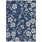 Homeroots 8' X 10' Navy Blue And Gray Floral Washable Indoor Outdoor Area Rug 600027 - alternate 2