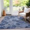 Homeroots 5' X 8' Denim Blue And Gray Abstract Washable Indoor Outdoor Area Rug 577662 - alternate 2