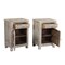 Homeroots 30" Gray Solid Wood Distressed One Drawer Nightstand 521202 - alternate 2