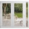 Vdomdoors Front Exterior Prehung Metal-Plastic Double Doors Clear Glass / MANUX 8666 White Silk / Office Comm MANUX8666DEXD-WS-W72+14xH80-LH-I - alternate 1