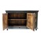 Homeroots 60in Dark Brown and Green Solid Wood Three Drawer Buffet Table with Two Doors 488610 - alternate 2